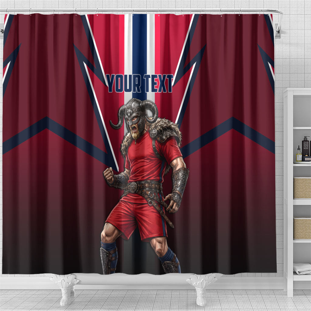 Personalized Norway Viking Shower Curtain Nordic Flag Sports Style