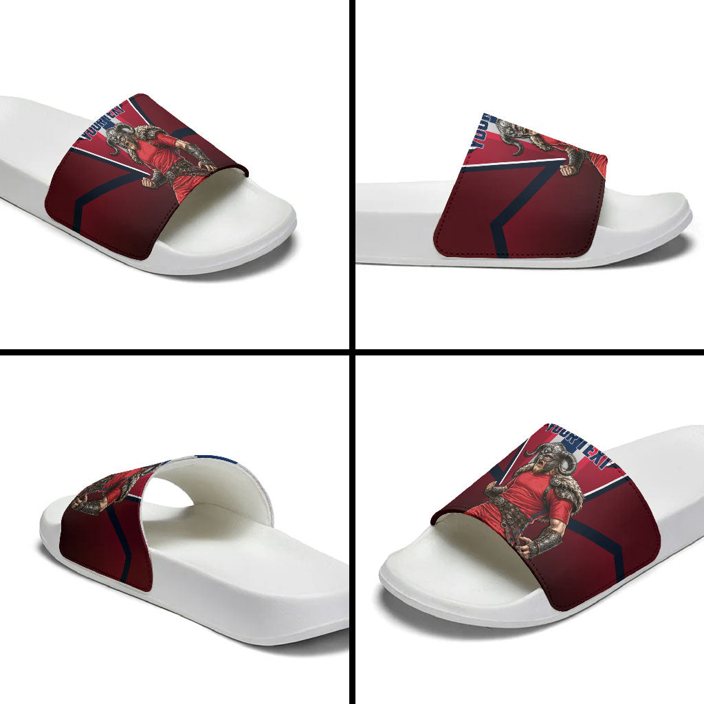 Personalized Norway Viking Slide Sandals Nordic Flag Sports Style