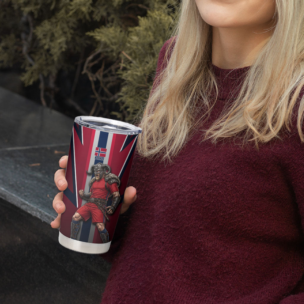 Personalized Norway Viking Tumbler Cup Nordic Flag Sports Style