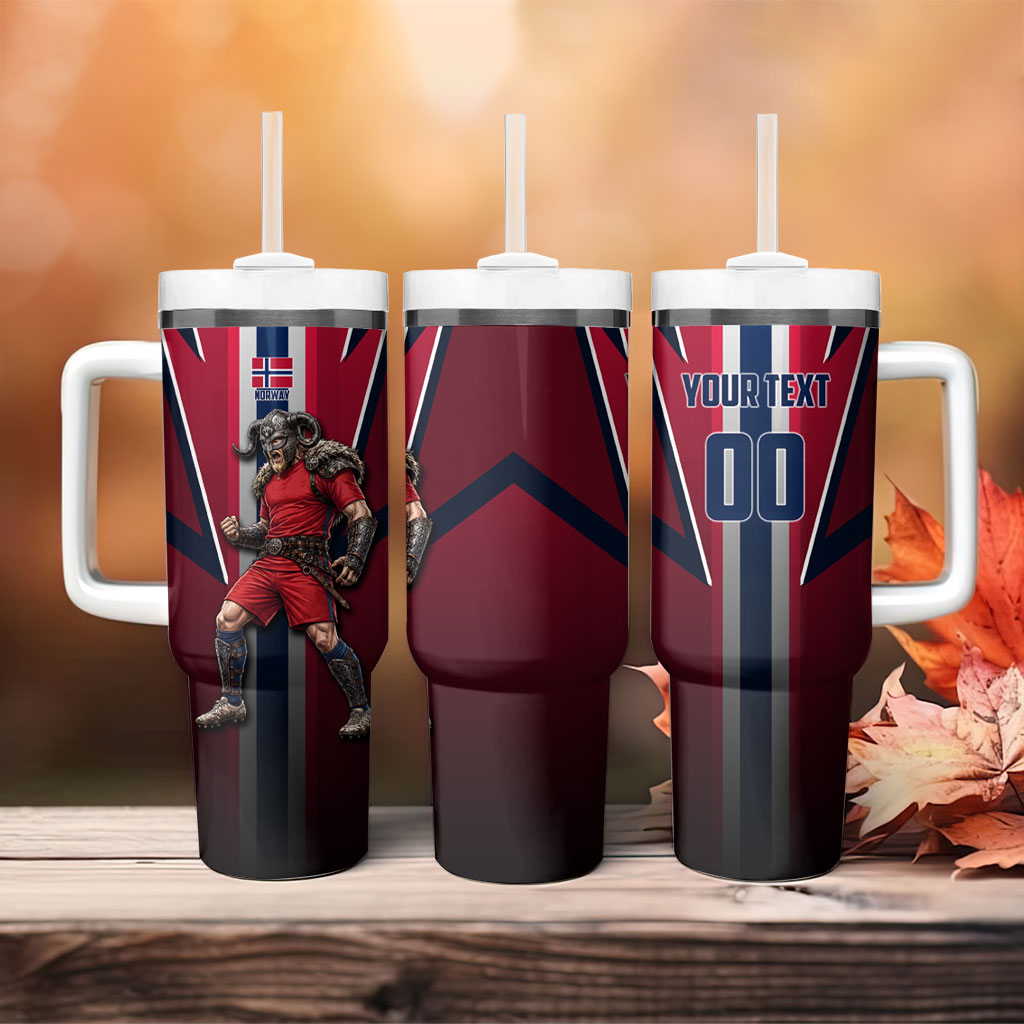 Personalized Norway Viking Tumbler With Handle Nordic Flag Sports Style