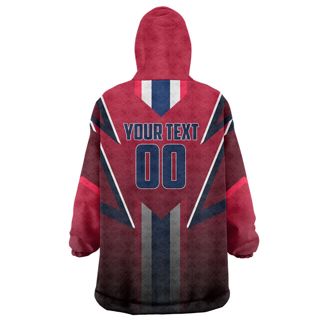 Personalized Norway Viking Wearable Blanket Hoodie Nordic Flag Sports Style