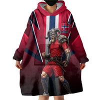 Personalized Norway Viking Wearable Blanket Hoodie Nordic Flag Sports Style