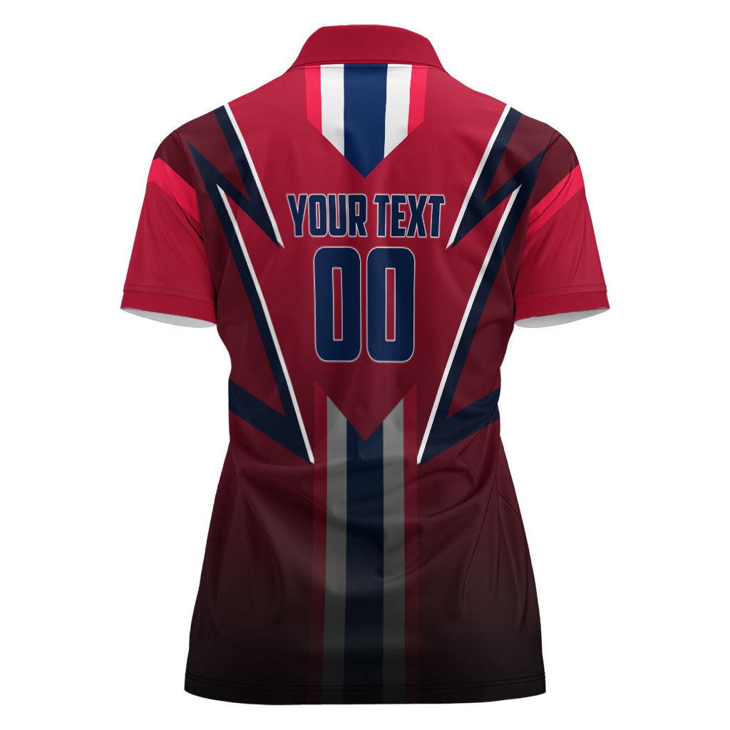 Personalized Norway Viking Women Polo Shirt Nordic Flag Sports Style