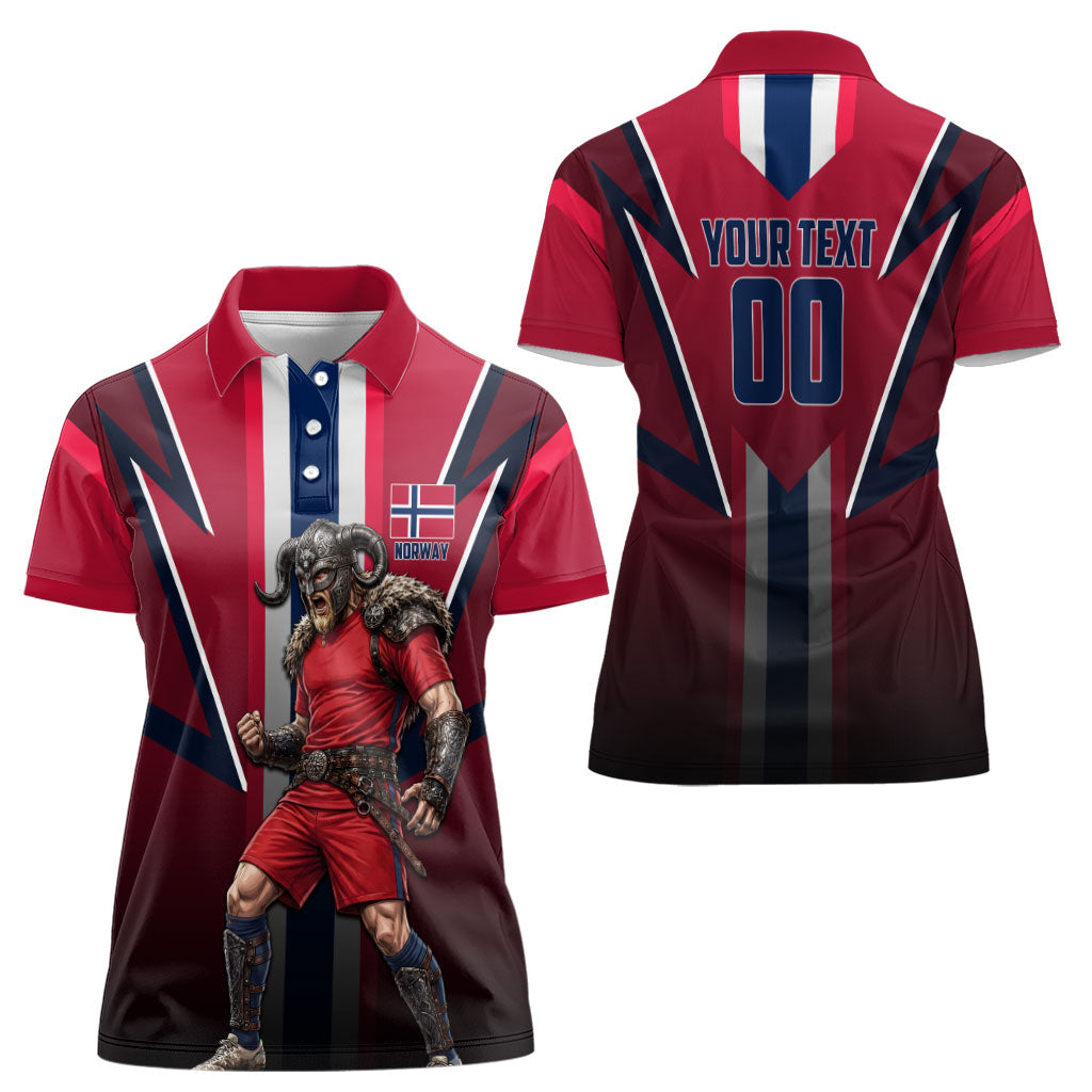 Personalized Norway Viking Women Polo Shirt Nordic Flag Sports Style