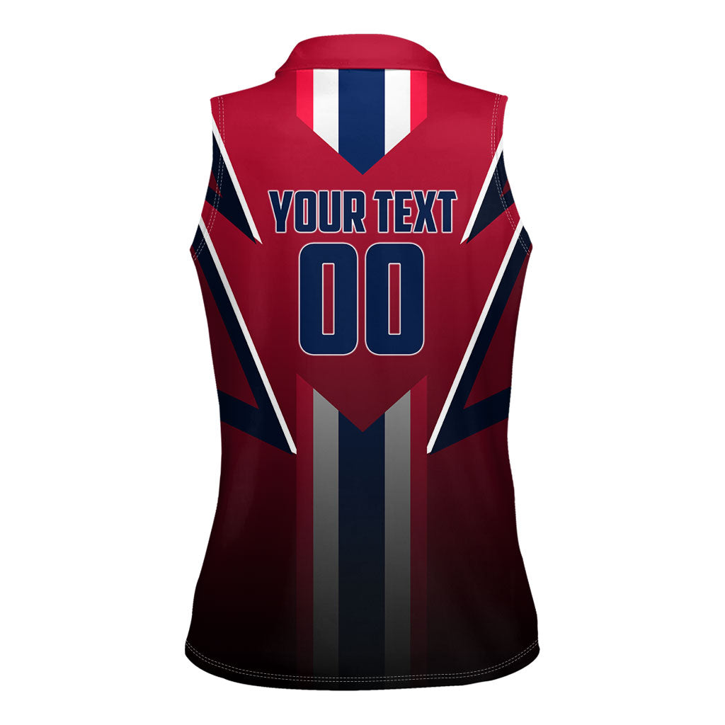 Personalized Norway Viking Women Sleeveless Polo Shirt Nordic Flag Sports Style