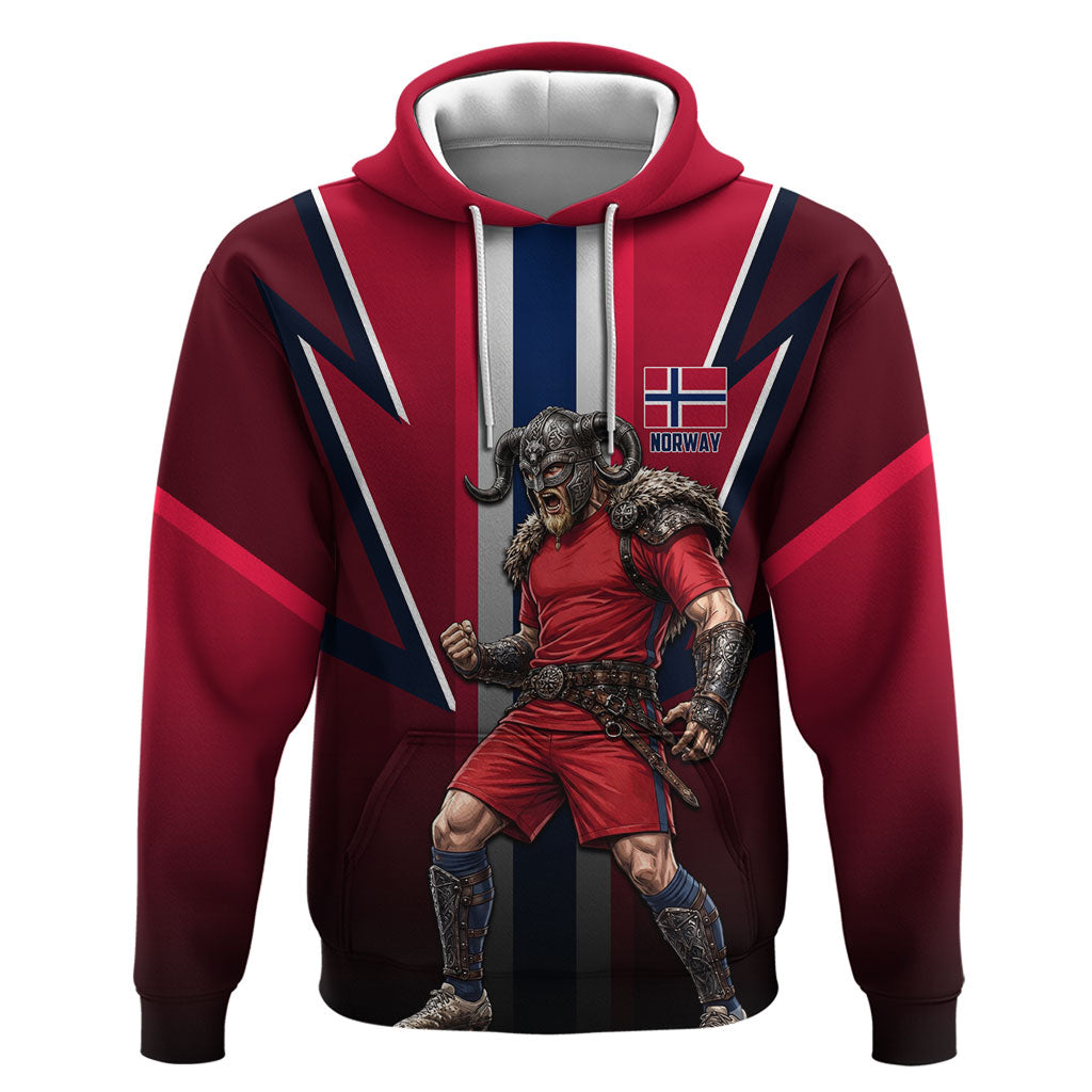 Personalized Norway Viking Zip Hoodie Nordic Flag Sports Style