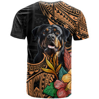 Polynesian Rottweiler T Shirt Polynesian Pattern And Rottweiler - Wonder Print Shop
