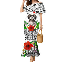 Polynesian Shih Tzu Mermaid Dress Polynesian Pattern And Shih Tzu - Wonder Print Shop