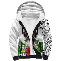 Polynesian Shih Tzu Sherpa Hoodie Polynesian Pattern And Shih Tzu - Wonder Print Shop