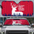 Norway Svalbard Auto Sun Shade with Reindeer Silhouette Forest and Norwegian Flag - Wonder Print Shop