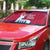 Norway Svalbard Auto Sun Shade with Reindeer Silhouette Forest and Norwegian Flag - Wonder Print Shop