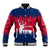 Norway Svalbard Baseball Jacket with Reindeer Silhouette Forest and Norwegian Flag - Wonder Print Shop