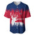 Norway Svalbard Baseball Jersey with Reindeer Silhouette Forest and Norwegian Flag - Wonder Print Shop