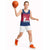 Norway Svalbard Basketball Jersey with Reindeer Silhouette Forest and Norwegian Flag - Wonder Print Shop