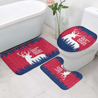 Norway Svalbard Bathroom Set with Reindeer Silhouette Forest and Norwegian Flag - Wonder Print Shop