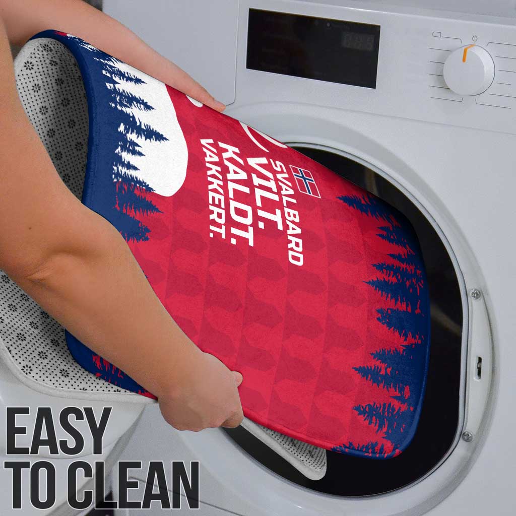 Norway Svalbard Bathroom Set with Reindeer Silhouette Forest and Norwegian Flag - Wonder Print Shop