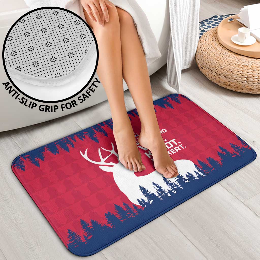 Norway Svalbard Bathroom Set with Reindeer Silhouette Forest and Norwegian Flag - Wonder Print Shop