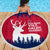Norway Svalbard Beach Blanket with Reindeer Silhouette Forest and Norwegian Flag - Wonder Print Shop