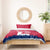 Norway Svalbard Bedding Set with Reindeer Silhouette Forest and Norwegian Flag - Wonder Print Shop