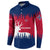 Norway Svalbard Button Sweatshirt with Reindeer Silhouette Forest and Norwegian Flag - Wonder Print Shop