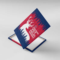 Norway Svalbard Canvas Wall Art with Reindeer Silhouette Forest and Norwegian Flag - Wonder Print Shop