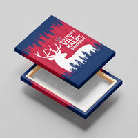 Norway Svalbard Canvas Wall Art with Reindeer Silhouette Forest and Norwegian Flag - Wonder Print Shop