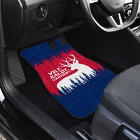 Norway Svalbard Car Mats with Reindeer Silhouette Forest and Norwegian Flag - Wonder Print Shop