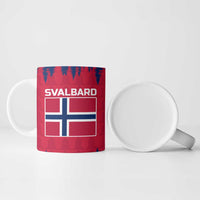 Norway Svalbard Ceramic Mug with Reindeer Silhouette Forest and Norwegian Flag - Wonder Print Shop