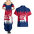 Norway Svalbard Couples Matching Summer Maxi Dress and Hawaiian Shirt with Reindeer Silhouette Forest and Norwegian Flag - Wonder Print Shop