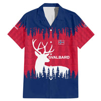 Norway Svalbard Family Matching Mermaid Dress and Hawaiian Shirt with Reindeer Silhouette Forest and Norwegian Flag - Wonder Print Shop