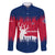 Norway Svalbard Family Matching Off Shoulder Maxi Dress and Hawaiian Shirt with Reindeer Silhouette Forest and Norwegian Flag - Wonder Print Shop