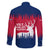 Norway Svalbard Family Matching Off Shoulder Maxi Dress and Hawaiian Shirt with Reindeer Silhouette Forest and Norwegian Flag - Wonder Print Shop
