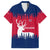 Norway Svalbard Family Matching Summer Maxi Dress and Hawaiian Shirt with Reindeer Silhouette Forest and Norwegian Flag - Wonder Print Shop