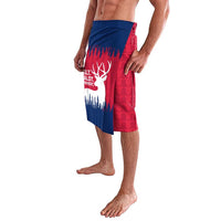 Norway Svalbard Lavalava with Reindeer Silhouette Forest and Norwegian Flag - Wonder Print Shop