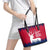 Norway Svalbard Leather Tote Bag with Reindeer Silhouette Forest and Norwegian Flag - Wonder Print Shop