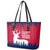 Norway Svalbard Leather Tote Bag with Reindeer Silhouette Forest and Norwegian Flag - Wonder Print Shop