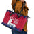 Norway Svalbard Leather Tote Bag with Reindeer Silhouette Forest and Norwegian Flag - Wonder Print Shop