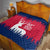 Norway Svalbard Quilt with Reindeer Silhouette Forest and Norwegian Flag - Wonder Print Shop