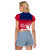 Norway Svalbard Raglan Cropped T Shirt with Reindeer Silhouette Forest and Norwegian Flag - Wonder Print Shop