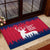 Norway Svalbard Rubber Doormat with Reindeer Silhouette Forest and Norwegian Flag - Wonder Print Shop
