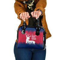 Norway Svalbard Shoulder Handbag with Reindeer Silhouette Forest and Norwegian Flag - Wonder Print Shop