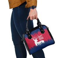 Norway Svalbard Shoulder Handbag with Reindeer Silhouette Forest and Norwegian Flag - Wonder Print Shop