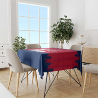 Norway Svalbard Tablecloth with Reindeer Silhouette Forest and Norwegian Flag - Wonder Print Shop