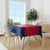 Norway Svalbard Tablecloth with Reindeer Silhouette Forest and Norwegian Flag - Wonder Print Shop