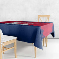 Norway Svalbard Tablecloth with Reindeer Silhouette Forest and Norwegian Flag - Wonder Print Shop