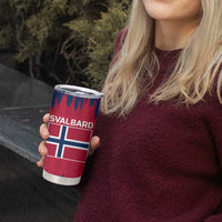 Norway Svalbard Tumbler Cup with Reindeer Silhouette Forest and Norwegian Flag - Wonder Print Shop