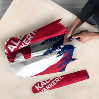 Norway Svalbard Umbrella with Reindeer Silhouette Forest and Norwegian Flag - Wonder Print Shop