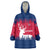 Norway Svalbard Wearable Blanket Hoodie with Reindeer Silhouette Forest and Norwegian Flag - Wonder Print Shop