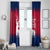 Norway Svalbard Window Curtain with Reindeer Silhouette Forest and Norwegian Flag - Wonder Print Shop