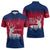 Norway Svalbard Zipper Polo Shirt with Reindeer Silhouette Forest and Norwegian Flag - Wonder Print Shop